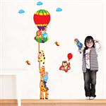Wall Stickers - Hot air balloon with children